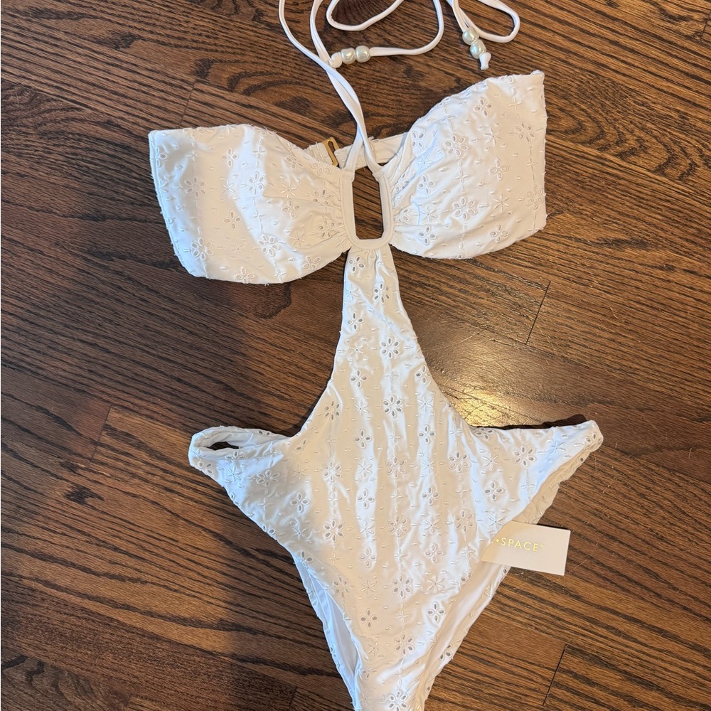 NWT LSPACE white one piece swimsuit from Anthro